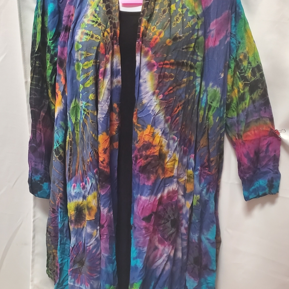 TIE DYED CARDIGAN #14-BY SACRED THREADS-ONE SIZE